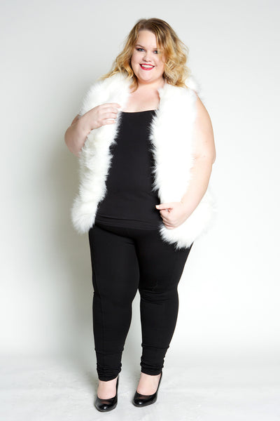 Plus Size Clothing for Women - Faux Fur Vest - Society+ - Society Plus - Buy Online Now! - 1