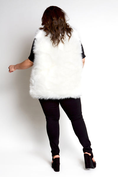 Plus Size Clothing for Women - Faux Fur Vest - Society+ - Society Plus - Buy Online Now! - 4