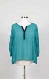 Plus Size Clothing for Women - Envelope Back Top - Teal - Society+ - Society Plus - Buy Online Now! - 2