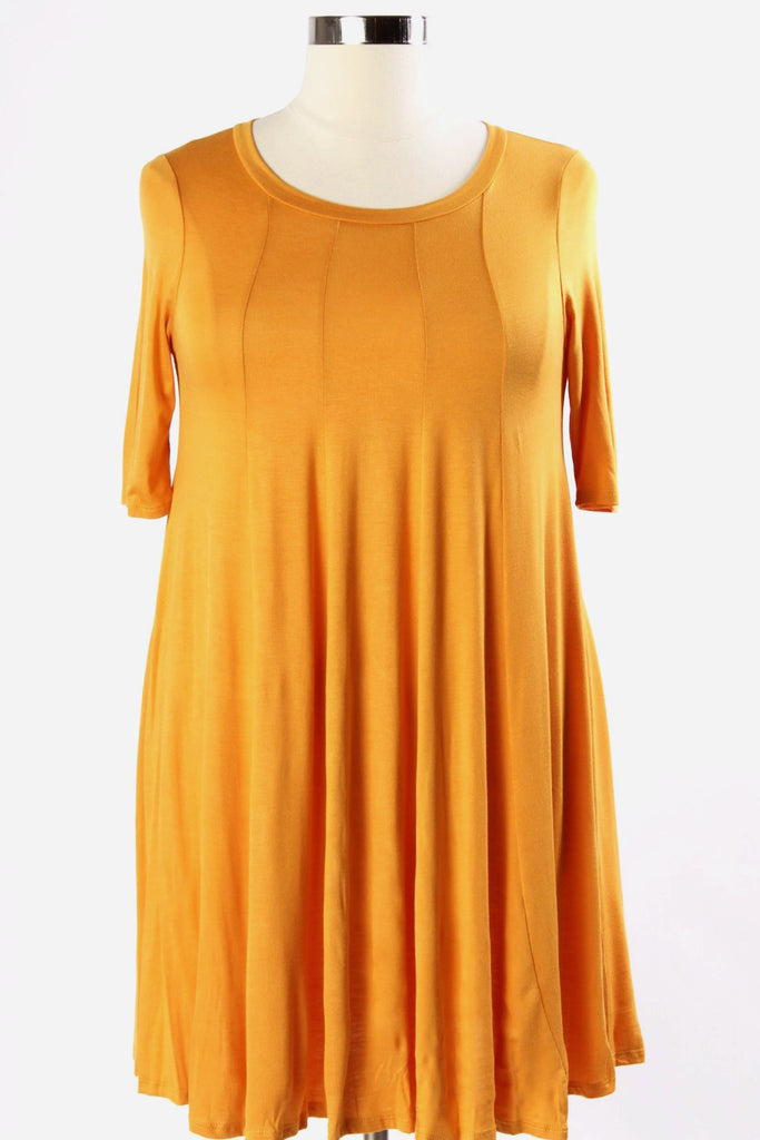 Plus Size Clothing for Women - Meadow Midi Dress - Mustard - Society+ - Society Plus - Buy Online Now! - 1
