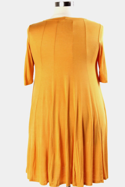 Plus Size Clothing for Women - Meadow Midi Dress - Mustard - Society+ - Society Plus - Buy Online Now! - 2