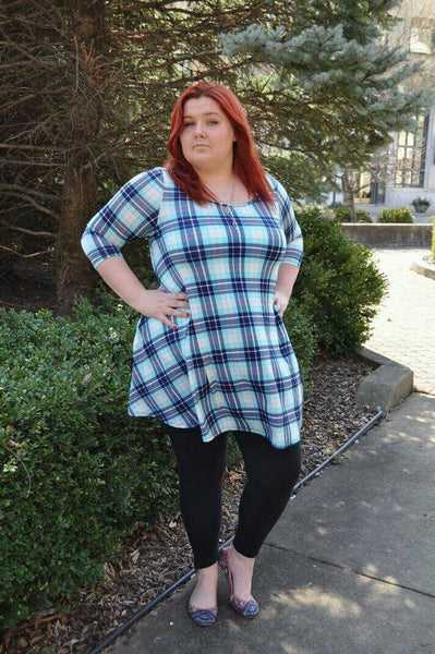Plus Size Clothing for Women - Plaid Pocket Dress by Sydney - Society+ - Society Plus - Buy Online Now! - 4