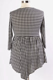 Plus Size Clothing for Women - Seraphina Peplum Top - Black/White - Society+ - Society Plus - Buy Online Now! - 2