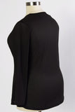 Plus Size Clothing for Women - Sheer Luck Long Sleeve Top - Black - Society+ - Society Plus - Buy Online Now! - 4