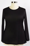 Plus Size Clothing for Women - Sheer Luck Long Sleeve Top - Black - Society+ - Society Plus - Buy Online Now! - 3