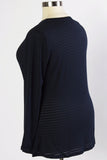 Plus Size Clothing for Women - Sheer Luck Long Sleeve Top - Navy - Society+ - Society Plus - Buy Online Now! - 2