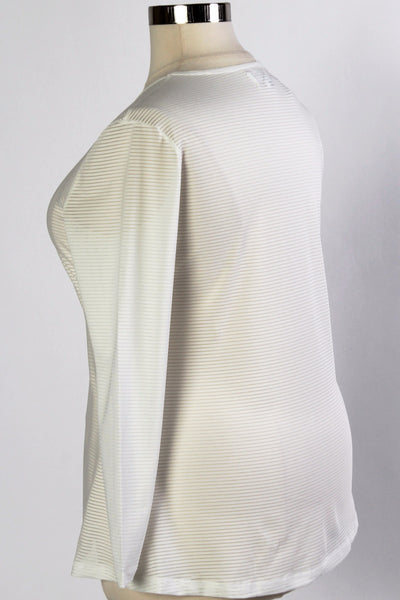 Plus Size Clothing for Women - Sheer Luck Long Sleeve Top - White - Society+ - Society Plus - Buy Online Now! - 4