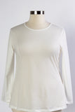 Plus Size Clothing for Women - Sheer Luck Long Sleeve Top - White - Society+ - Society Plus - Buy Online Now! - 3