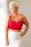 Plus Size Clothing for Women - Jessica Kane Caged Crop Top - Red - Society+ - Society Plus - Buy Online Now! - 4