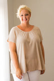 Plus Size Clothing for Women - Crochet Back Top - Taupe - Society+ - Society Plus - Buy Online Now! - 2