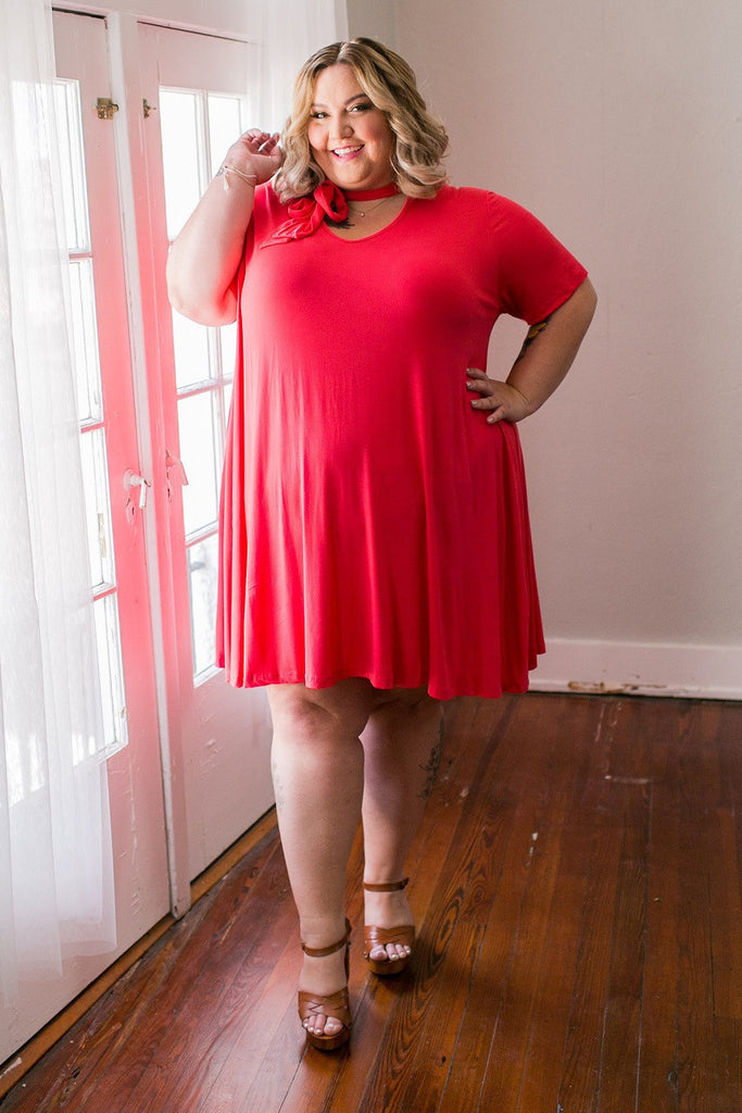 Plus Size Clothing for Women - Watermelon Bow Tie Dress - Society+ - Society Plus - Buy Online Now! - 1