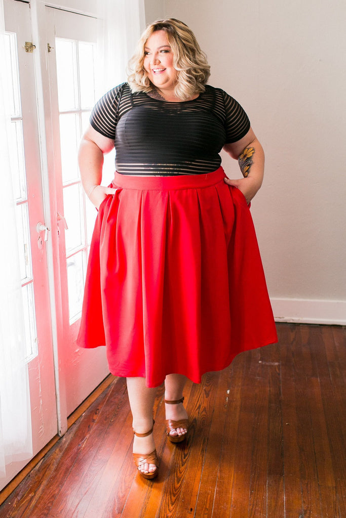Plus Size Clothing for Women - The Kate Midington - Red - Society+ - Society Plus - Buy Online Now! - 1