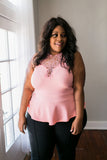 Plus Size Clothing for Women - Love for Peplum Top - Peach - Society+ - Society Plus - Buy Online Now! - 1