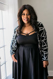 Plus Size Clothing for Women - Abstract Blazer - Black for Curves On A Budget - Society+ - Society Plus - Buy Online Now! - 1