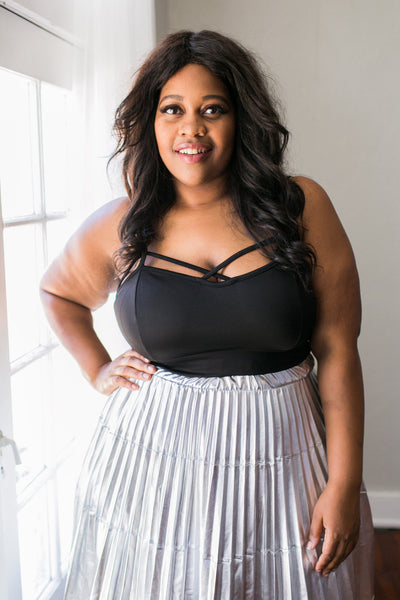 Plus Size Clothing for Women - Society+ Caged Crop Top - Black - Society+ - Society Plus - Buy Online Now! - 3