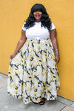 Plus Size Clothing for Women - Twirl Maxi Skirt with Pockets - Yellow - Society+ - Society Plus - Buy Online Now! - 1