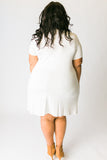 Plus Size Clothing for Women - Bow Tie Babydoll Dress - White - Society+ - Society Plus - Buy Online Now! - 2
