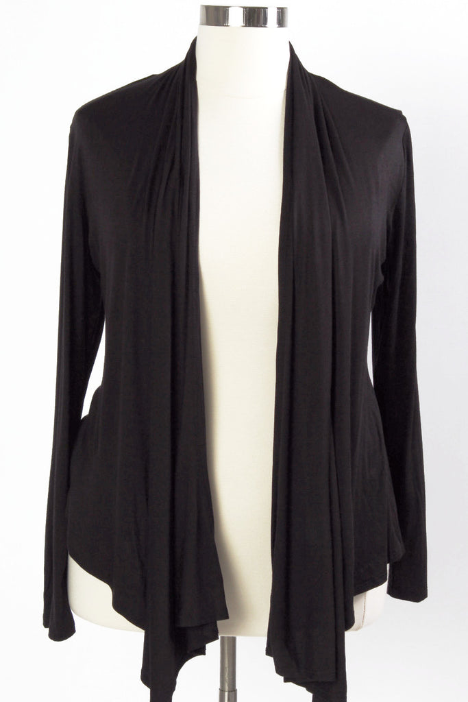 Plus Size Clothing for Women - Waterfall Cardigan - Black - Society+ - Society Plus - Buy Online Now! - 1