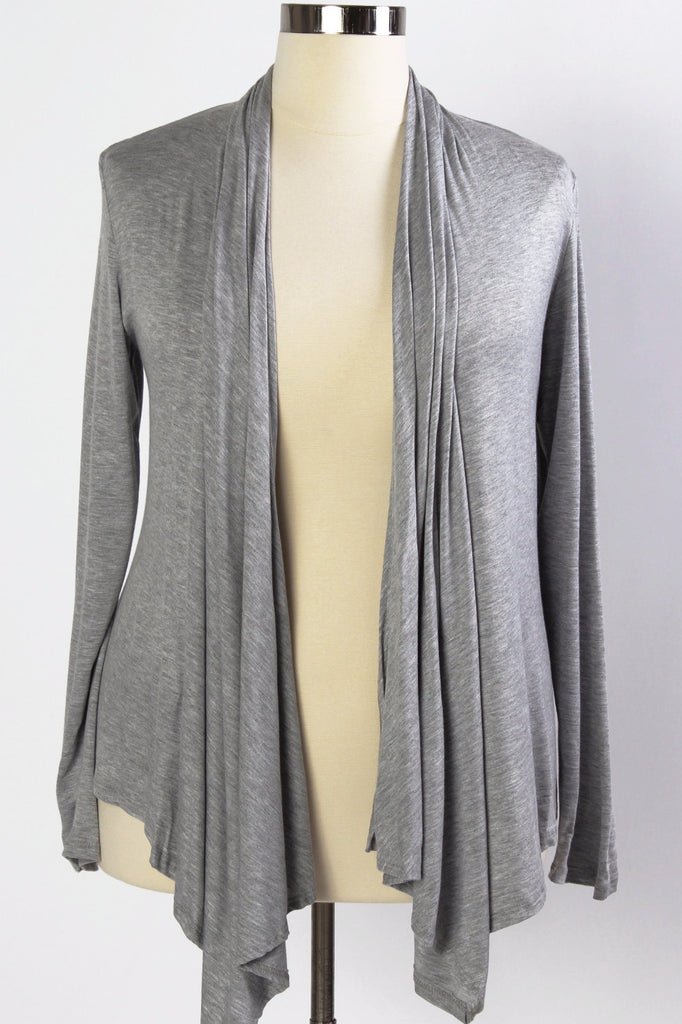 Plus Size Clothing for Women - Waterfall Cardigan - Gray - Society+ - Society Plus - Buy Online Now! - 1