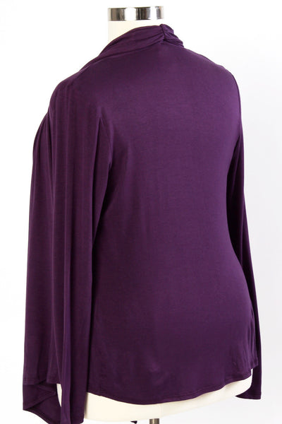 Plus Size Clothing for Women - Waterfall Cardigan - Purple - Society+ - Society Plus - Buy Online Now! - 2