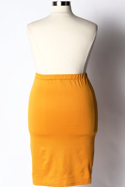 Plus Size Clothing for Women - Work It Midi Pencil Skirt - Mustard - Society+ - Society Plus - Buy Online Now! - 2