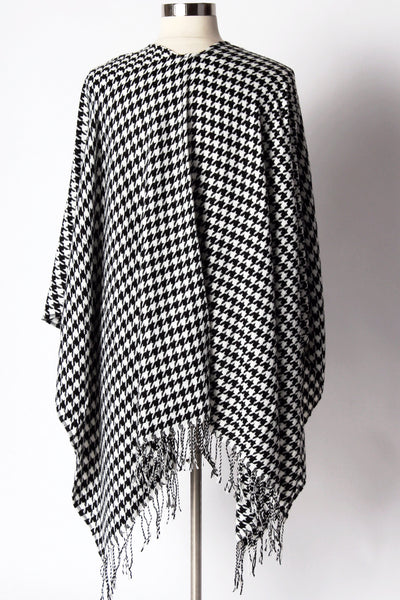 Plus Size Clothing for Women - Wrap Me Up Poncho - Black/White - Society+ - Society Plus - Buy Online Now! - 2
