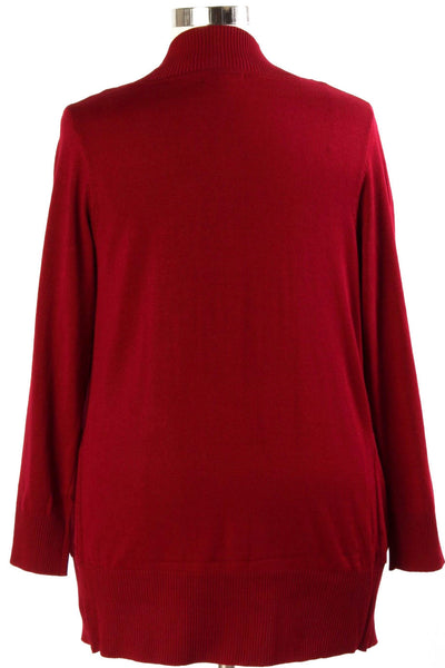 Plus Size Clothing for Women - You, Me, & A Cup of Tea Cardi - Burgundy - Society+ - Society Plus - Buy Online Now! - 3