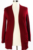 Plus Size Clothing for Women - You, Me, & A Cup of Tea Cardi - Burgundy - Society+ - Society Plus - Buy Online Now! - 2