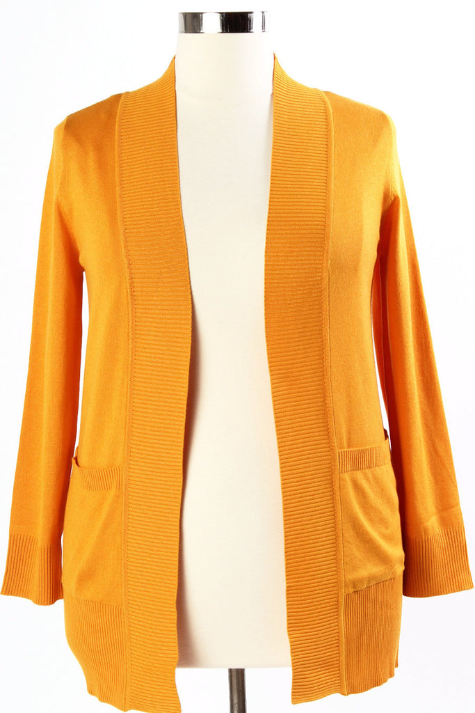 Plus Size Clothing for Women - You, Me, & A Cup of Tea Cardi - Mustard - Society+ - Society Plus - Buy Online Now! - 1