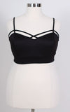 Plus Size Clothing for Women - Society+ Caged Crop Top - Black - Society+ - Society Plus - Buy Online Now! - 2
