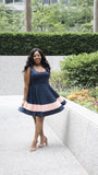 Plus Size Clothing for Women - Classic Stripe Skater Dress - Navy - Society+ - Society Plus - Buy Online Now! - 6
