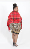 Plus Size Clothing for Women - Red Button Plaid Scarf - Society+ - Society Plus - Buy Online Now! - 3