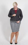 Plus Size Clothing for Women - Amanda A. Plaid Pencil Skirt - Society+ - Society Plus - Buy Online Now! - 2