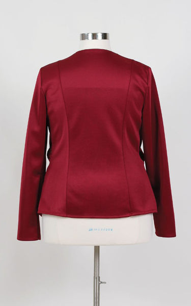 Plus Size Clothing for Women - Chic Blazer - Marsala - Society+ - Society Plus - Buy Online Now! - 3