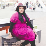 Plus Size Clothing for Women - Magenta Tulip Dress - Society+ - Society Plus - Buy Online Now! - 4
