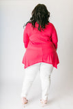Plus Size Clothing for Women - 3/4 Sleeve Top - Coral - Society+ - Society Plus - Buy Online Now! - 4